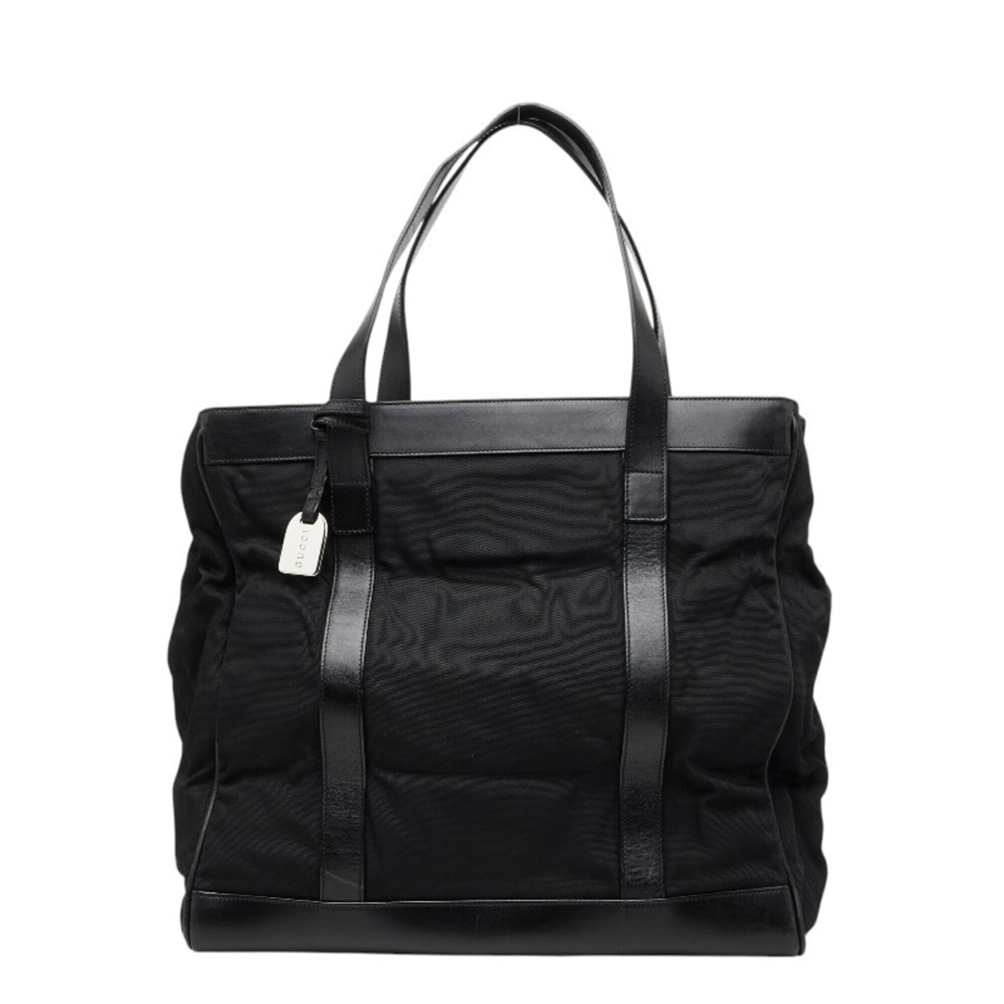 Gucci Handbag Tote Bag 002 3754 0404 Black Nylon Canvas Leather Men's Gucci